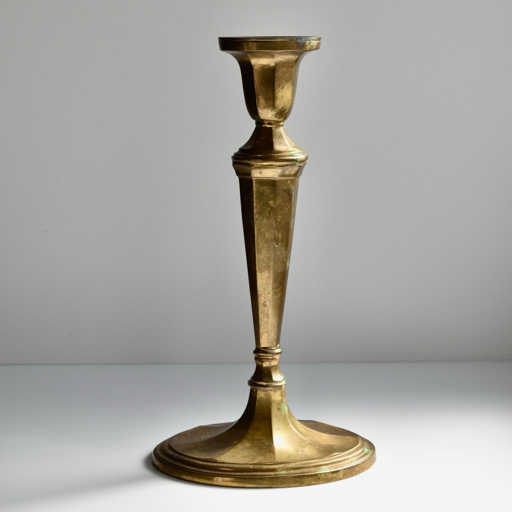 Found Mid-Century Style Brass Candlestick