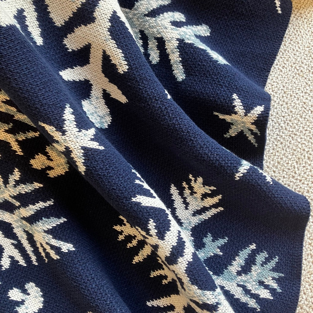 Nordic Snowflakes Throw Blanket by In2Green