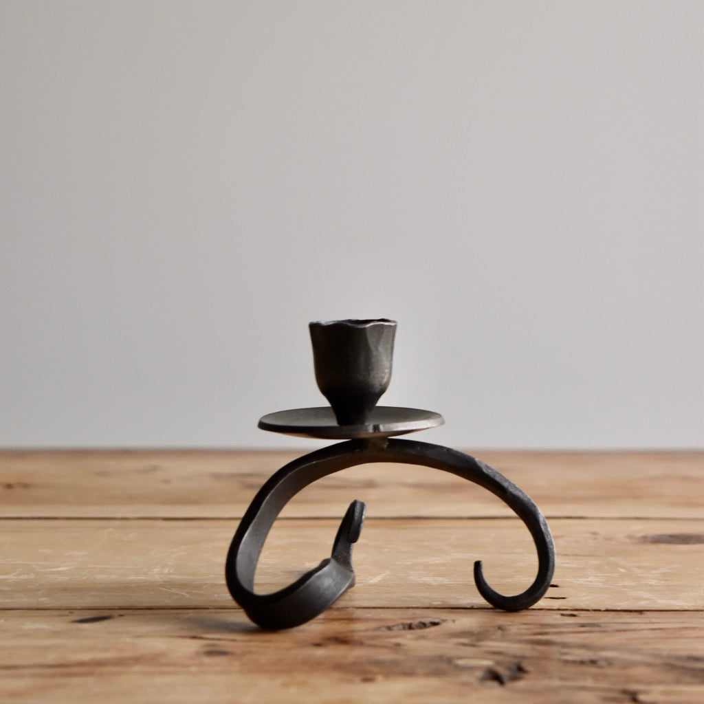 5” Sculpture Ball Taper Candle Holder by Blackthorne Forge