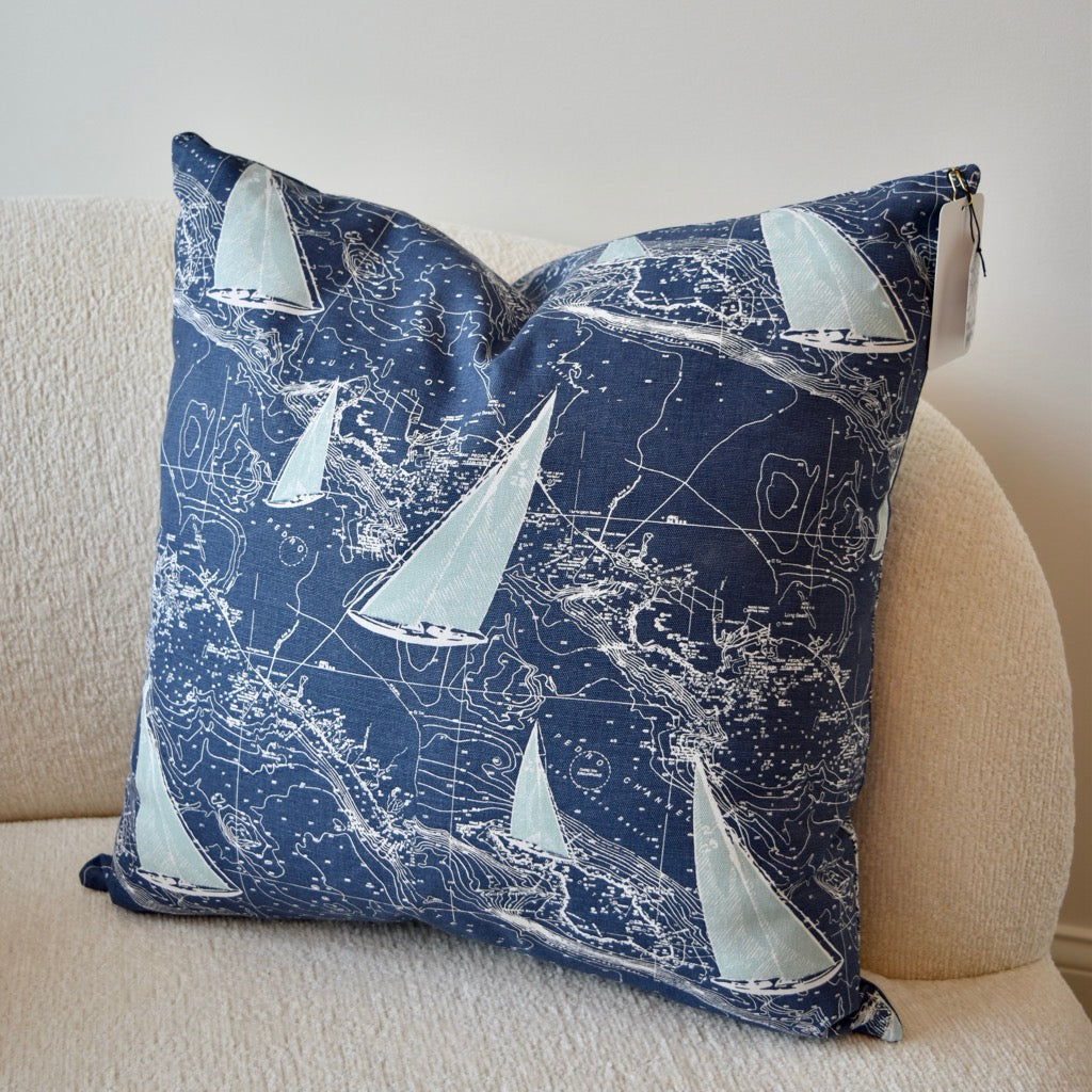 Hildegard Coastal Throw Pillow by Dahlia & Grace