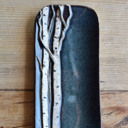Extra Small Blue Birch Dish by Jan Toscano