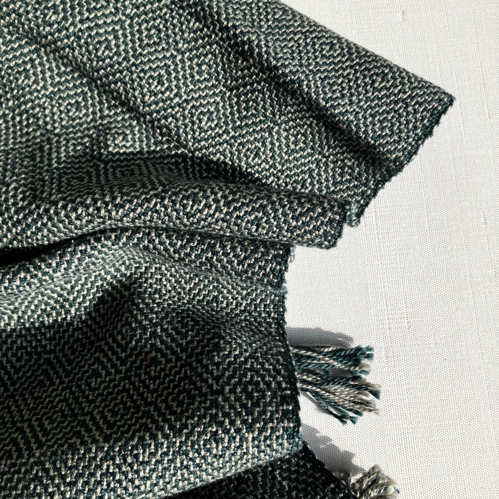 Table Runner in Gray and Green by Kristina Nichols
