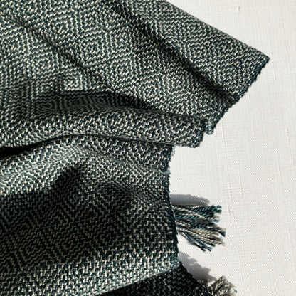 Table Runner in Gray and Green by Kristina Nichols
