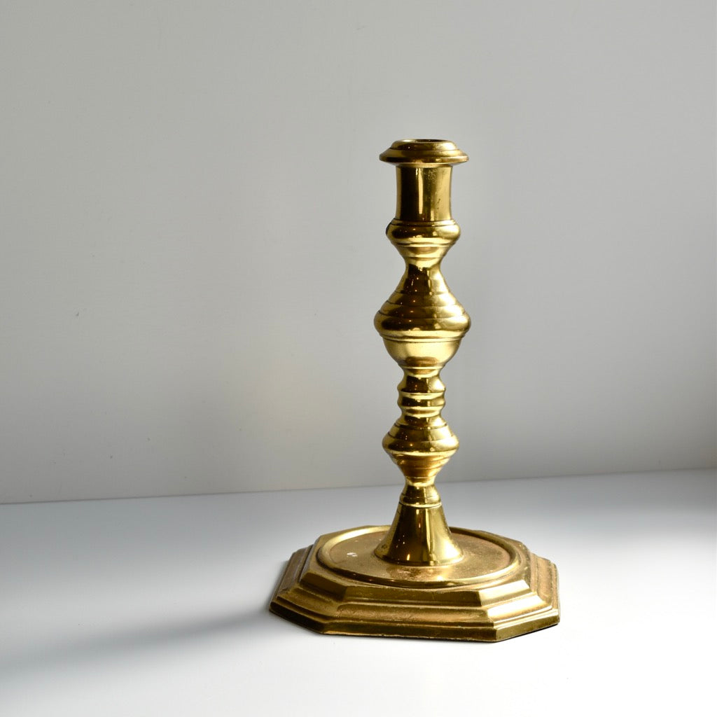 Found Late 20th Century Style Brass Candlestick