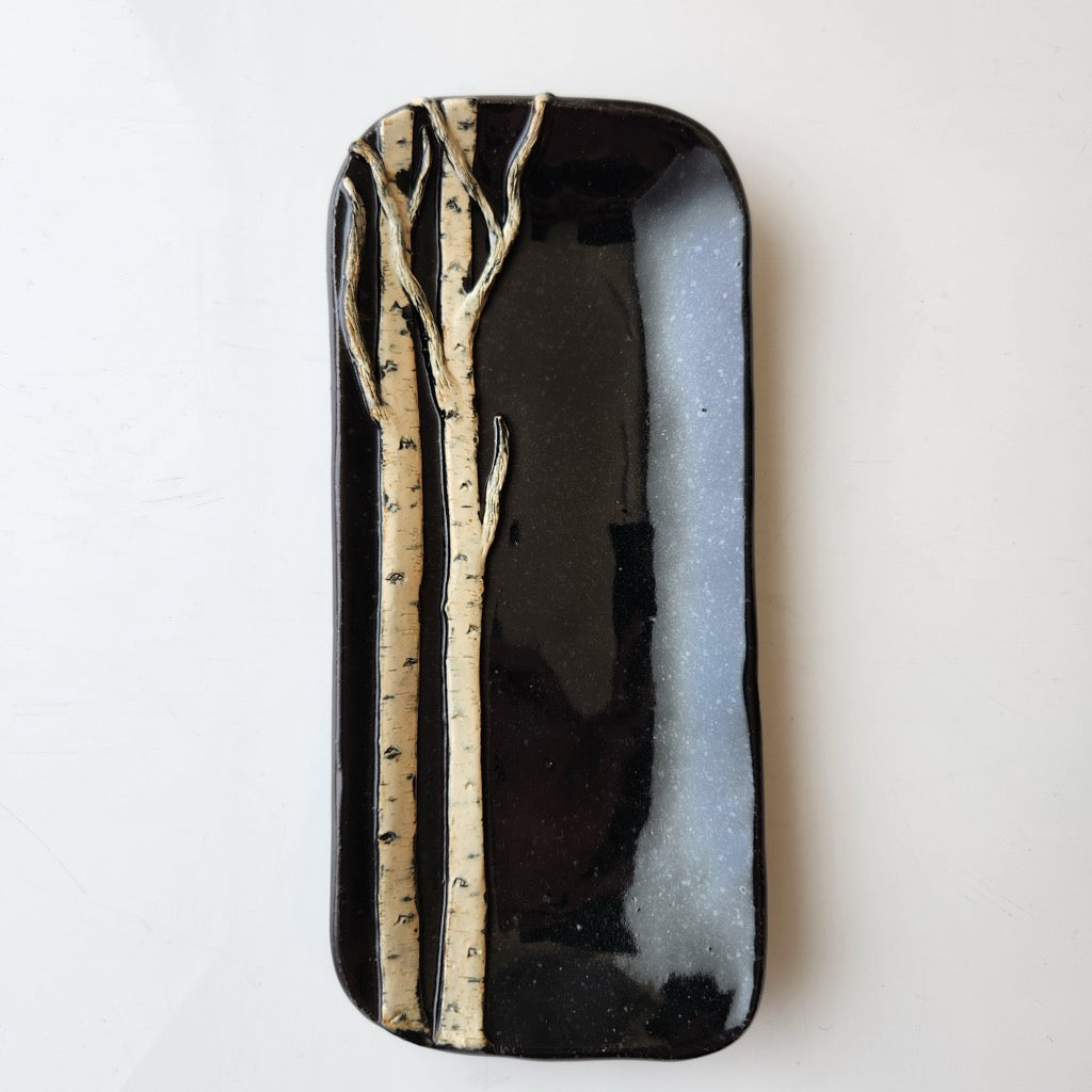 Extra Small Black Birch Dish by Jan Toscano