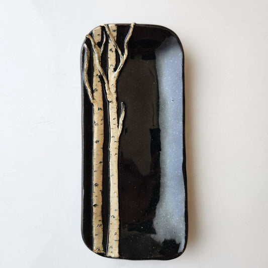 Extra Small Black Birch Dish by Jan Toscano