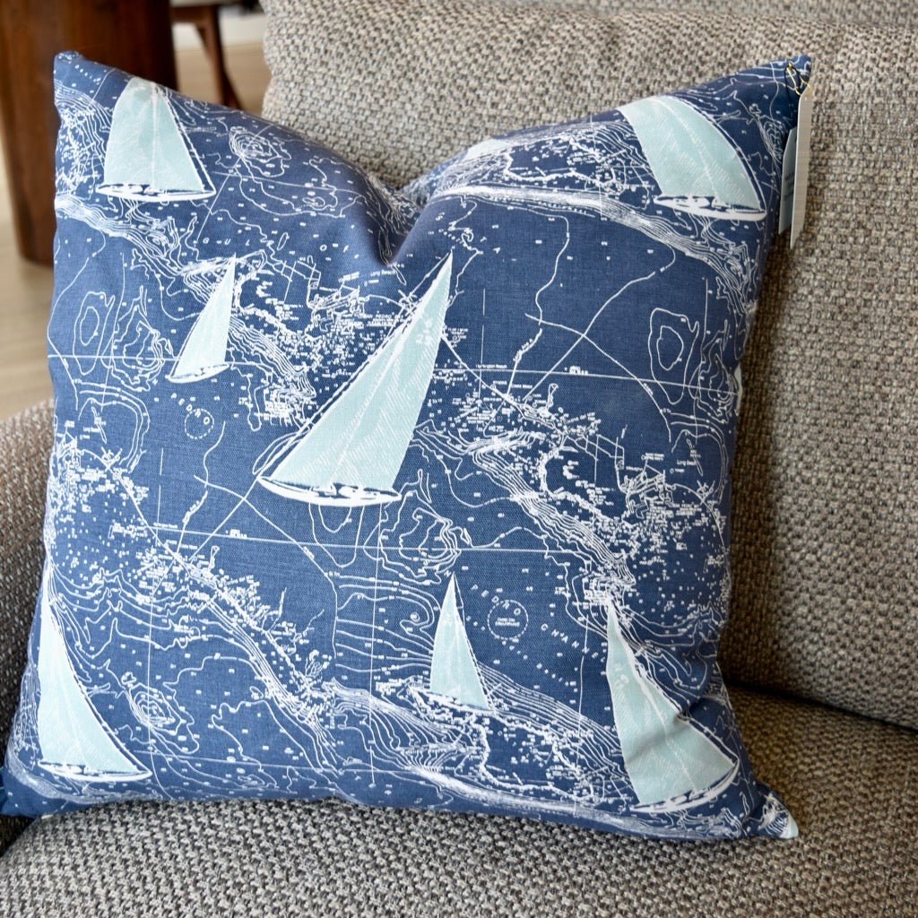 Hildegard Coastal Throw Pillow by Dahlia & Grace