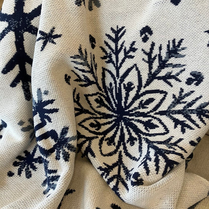 Nordic Snowflakes Throw Blanket by In2Green