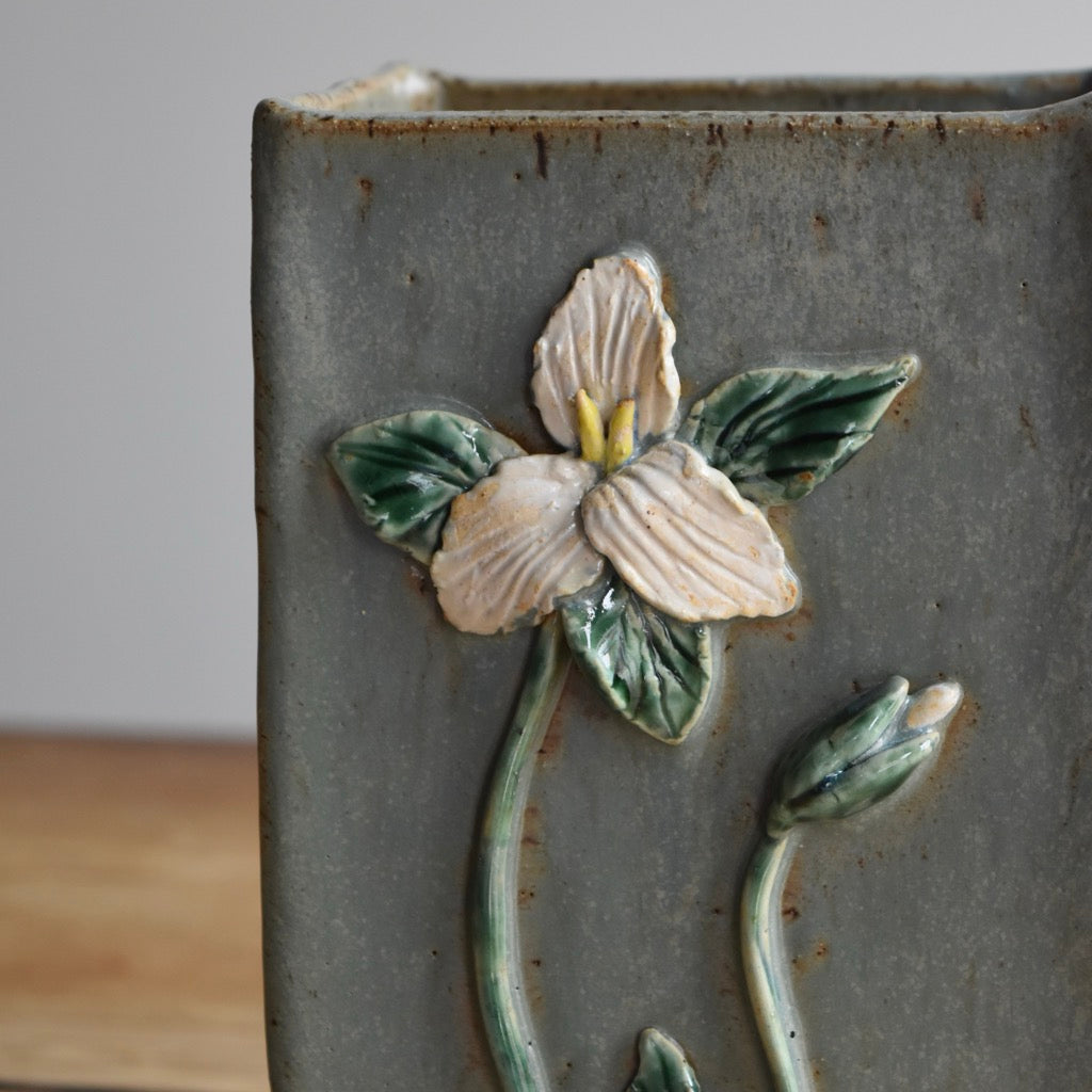 Square Vase in Trillium by Jan Toscano
