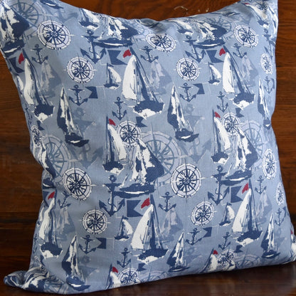 Decorative 100% Linen Pillow in Nautical by Glass Muriel