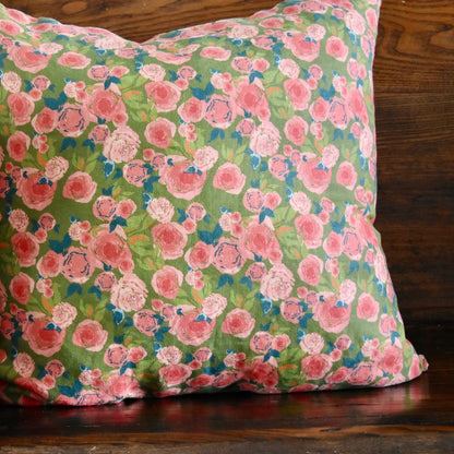 Decorative 100% Linen Pillow in Rosette by Glass Muriel