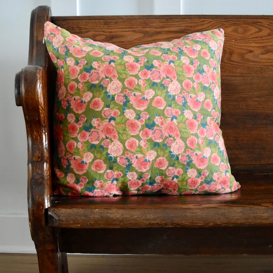 Decorative 100% Linen Pillow in Rosette by Glass Muriel
