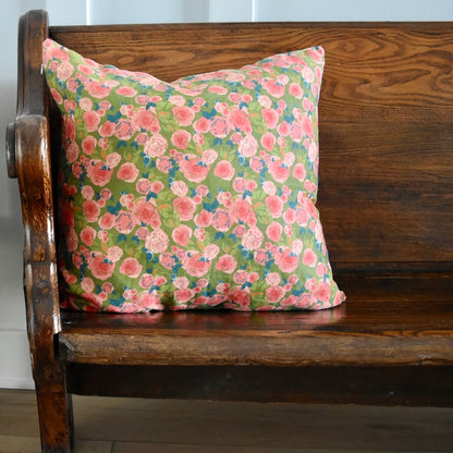 Decorative 100% Linen Pillow in Rosette by Glass Muriel