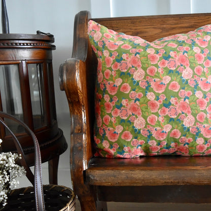 Decorative 100% Linen Pillow in Rosette by Glass Muriel