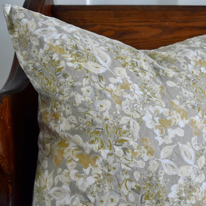 Decorative 100% Linen Pillow in Summer Trellis by Glass Muriel