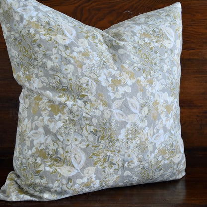 Decorative 100% Linen Pillow in Summer Trellis by Glass Muriel