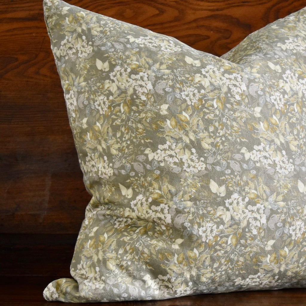 Decorative 100% Linen Pillow in Wildflower by Glass Muriel