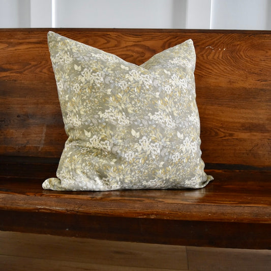 Decorative 100% Linen Pillow in Wildflower by Glass Muriel