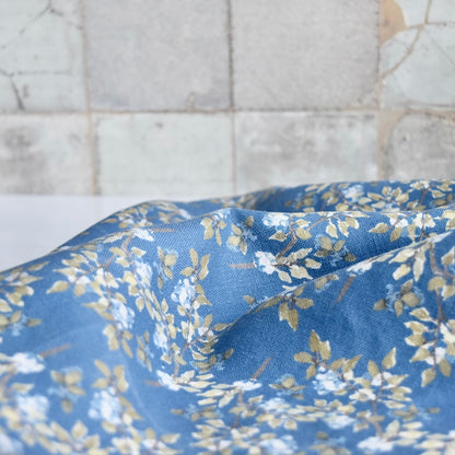 Linen Towel For Kitchen or Bath in Deep Blueberry by Glass Muriel