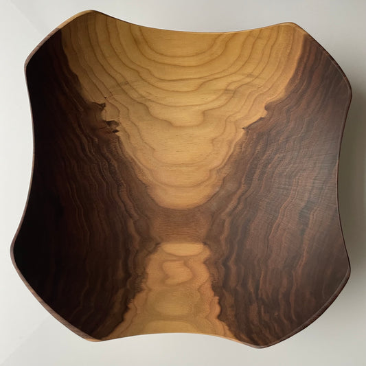 Four Corner Collection - 15" Walnut Bowl Bee's Oil Finish by Holland Bowl Mill