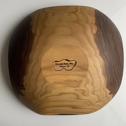 Four Corner Collection - 15" Walnut Bowl Bee's Oil Finish by Holland Bowl Mill