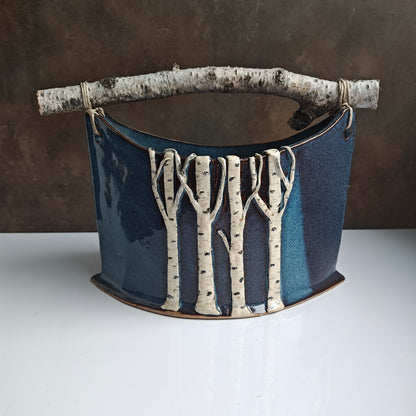 Blue Birch Basket by Jan Toscano
