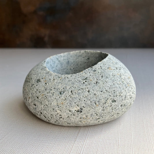 Large Stone Ikebana Vase by Funky Rock Designs