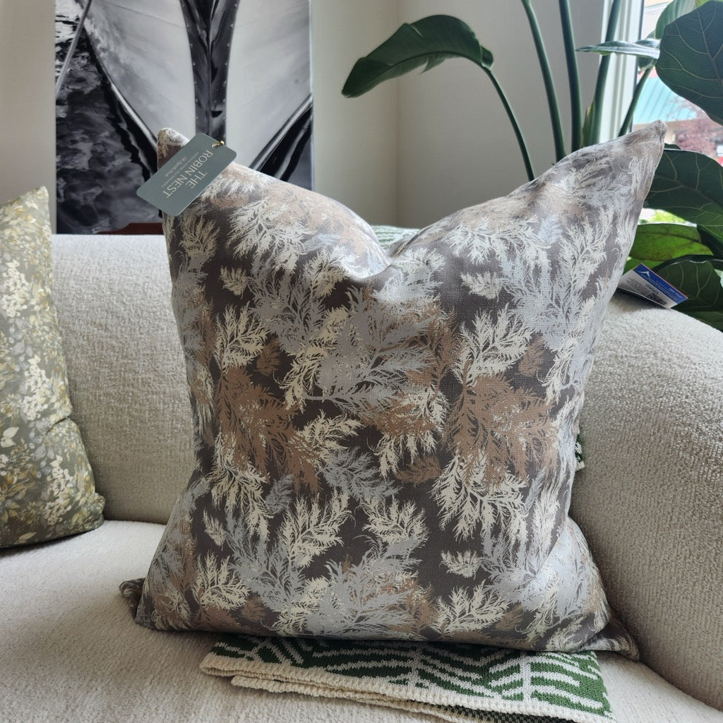 Decorative 100% Linen Pillow in Coastal Winter by Glass Muriel