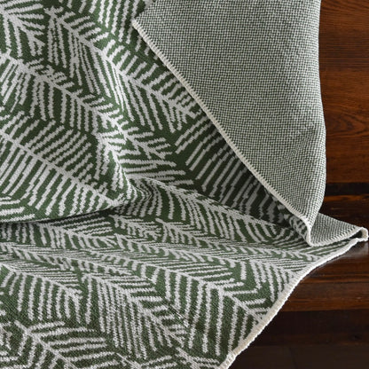 Leaf Melody Throw Blanket in Green by Elodie Blanchard for In 2 Green