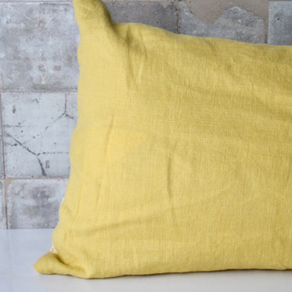 Lumbar Cushion in Dandelion by Kristina Nichols