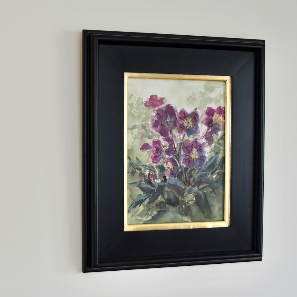 Floral Art "Lenten Rose" Original by Melissa Anne Smith