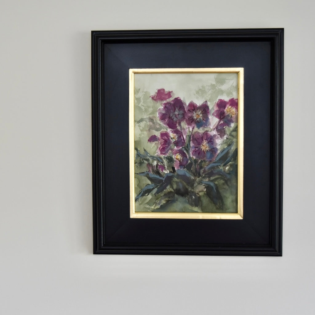 Floral Art "Lenten Rose" Original by Melissa Anne Smith