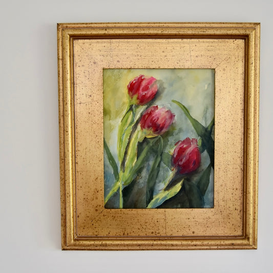 Floral Art "Liquid Tulips" Original by Melissa Anne Smith