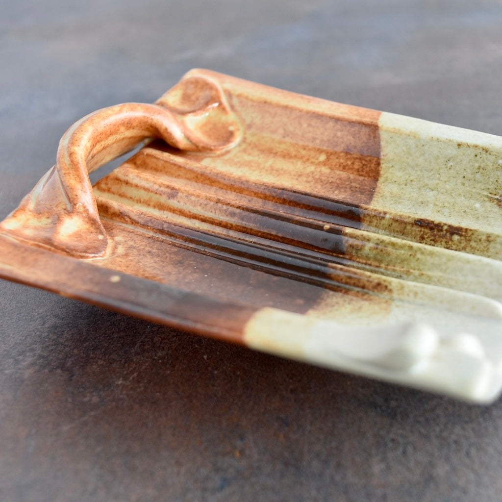 Soap Dish in Rust by Otis Pottery