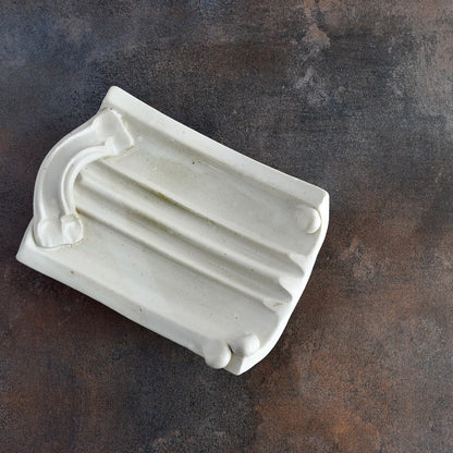 Soap Dish in White by Otis Pottery
