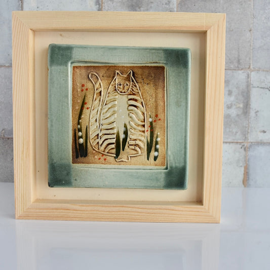 Art Tile - The Cat by Otis Pottery