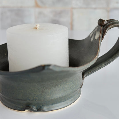 Candle Holder in Midnight by Otis Pottery