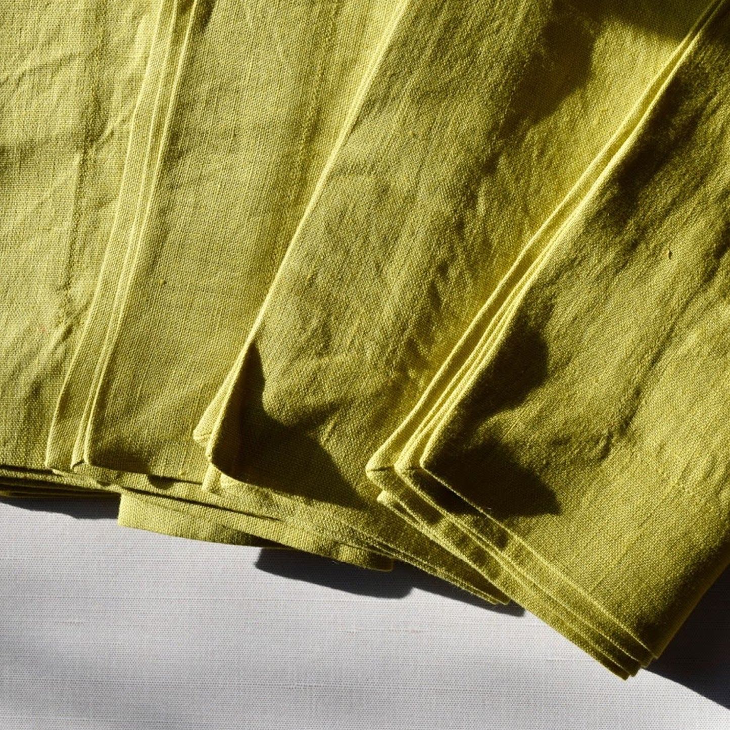 Heavyweight Linen Napkin in Pear by Rough Linen (Set of 4)