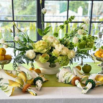 Limoncello Watercolor Italian Linen Napkin by Arte Italica & Crown Linen Designs