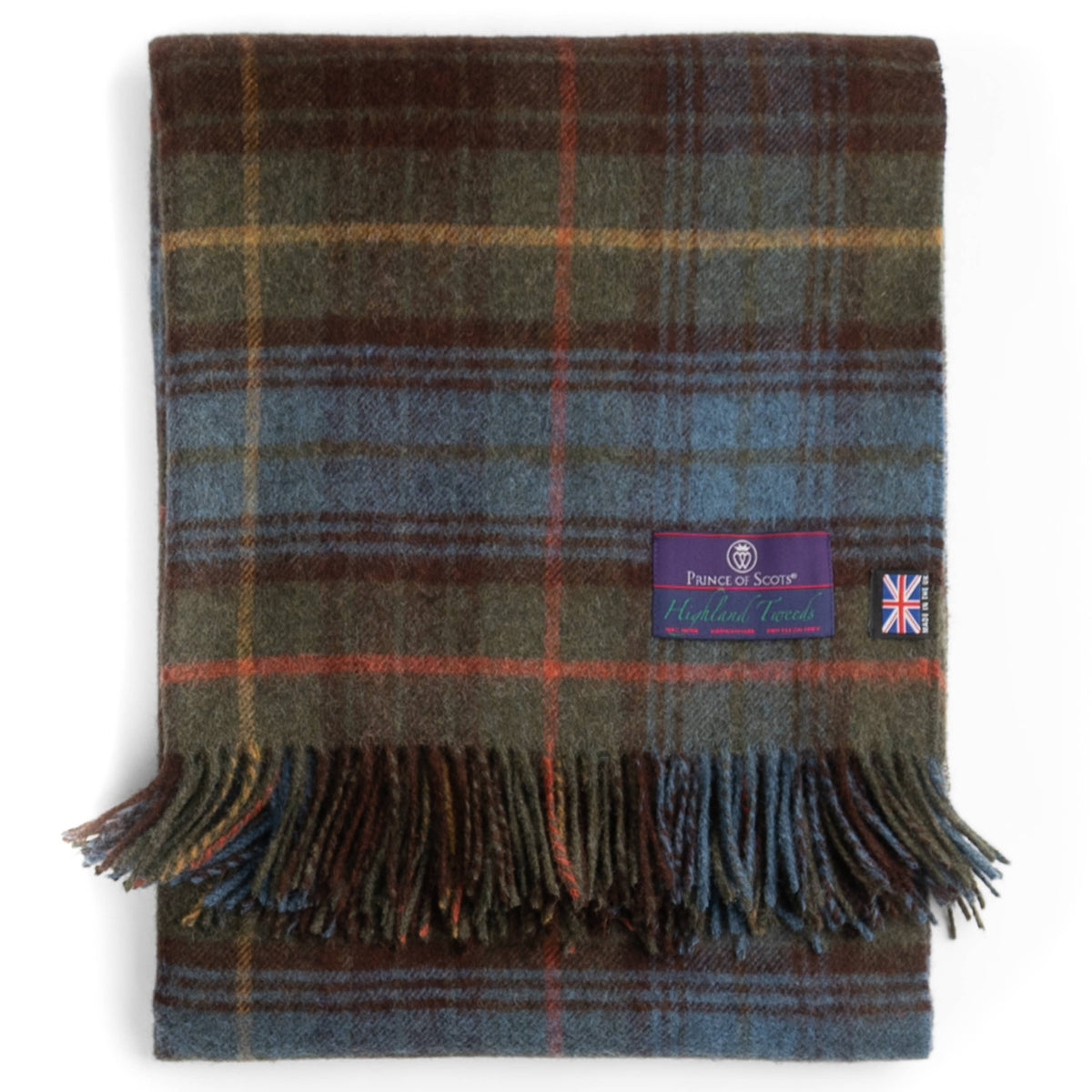 Highland Tweeds Lambswool Throw (Antique Hunting Stewart) by Prince of Scots