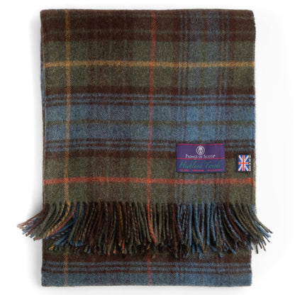 Highland Tweeds Lambswool Throw (Antique Hunting Stewart) by Prince of Scots