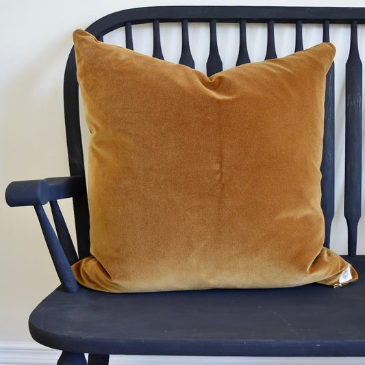 Decorator Pillow in Caramel Lux Velvet by Shannan Bower Home