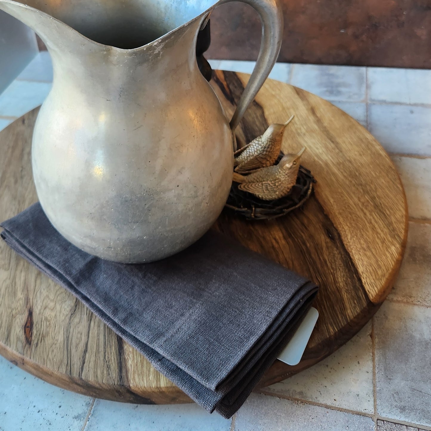 Lazy Susan in Maple and Walnut by Rhino Woodworking