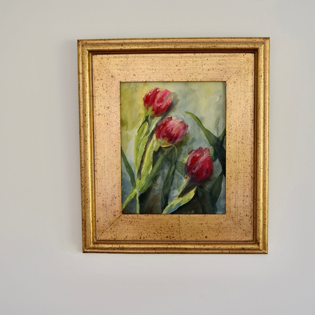 Floral Art "Liquid Tulips" Original by Melissa Anne Smith
