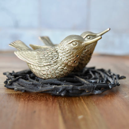 Hummingbird Salt and Pepper Shakers in Pewter by Michael Michaud